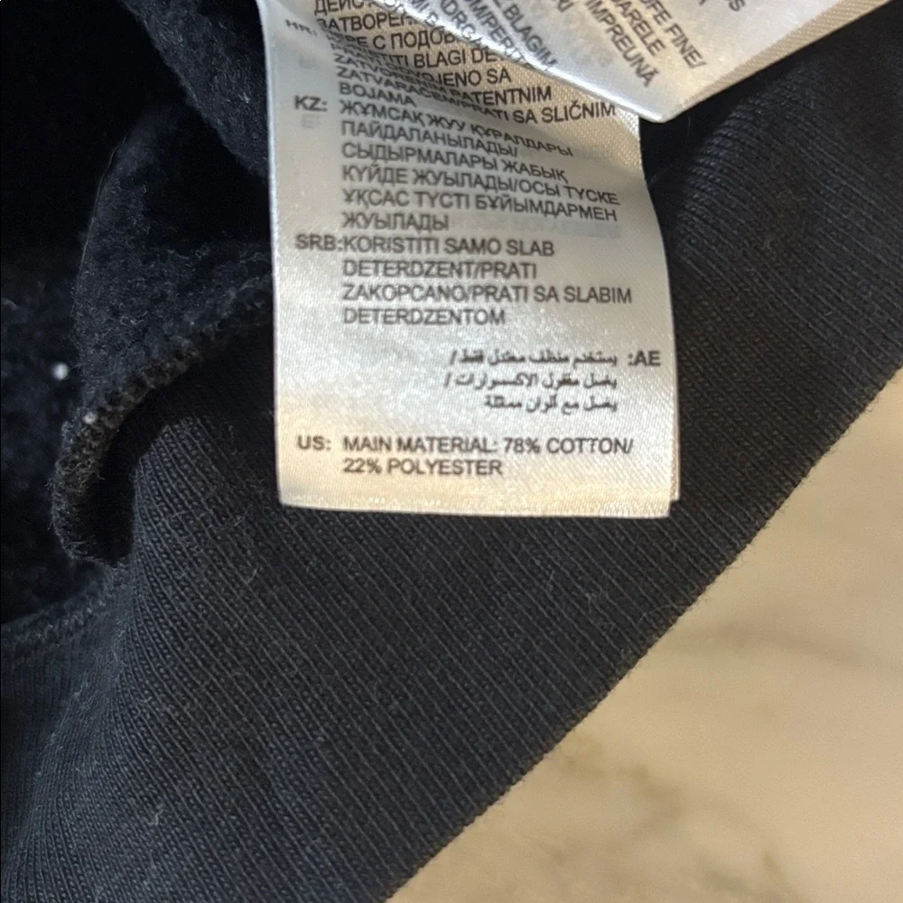 Adidas men’s Black and White Striped Hoodie size small
